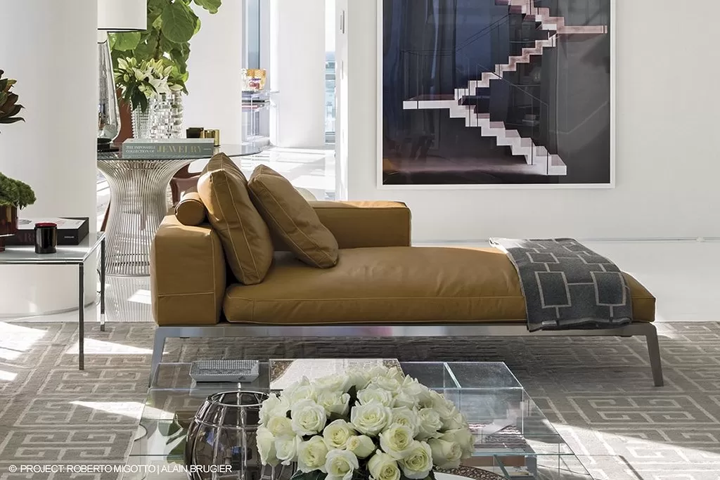 Δερμάτινη chaiselongue Courmayeur Δερμάτινη chaiselongue Courmayeur